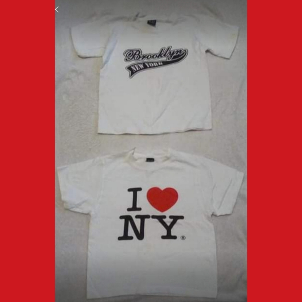2 T-SHIRTS BROOKLYN AND NY FOR LITTLE ONE NEW